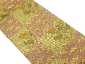 引箔市松に桐竹鳳凰模様織出し袋帯